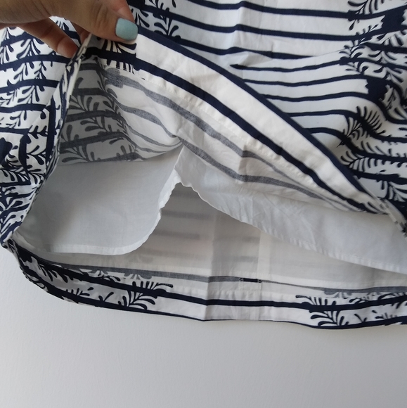 💙 anthropologie boden striped floral A line skirt - Picture 2 of 3